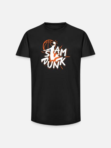 Dynamischer Basketball Spruch Design - Long Fit Männer T-Shirt - Schwarz