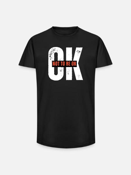 Assertive Protest Graphic T-Shirt - Long Fit Men's T-Shirt - black