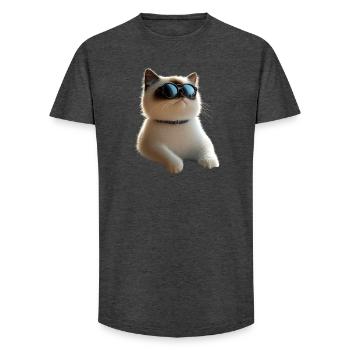 Chat Ragdoll Chat Ragdoll Chat Mignon Chats Ragdoll - T-shirt coupe longue homme - charbon - Devant - AI Model Male 185 light (185cm)