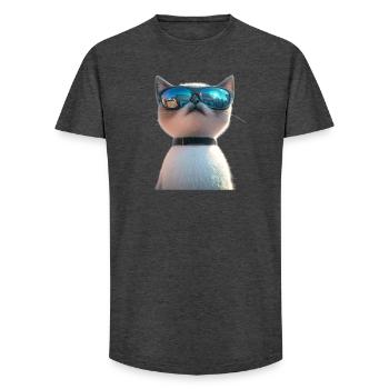 Birman Cat Sacred Birman Cat Cute Birman Cats - Long Fit Men's T-Shirt - charcoal grey - Front - AI Model Male 185 light (185cm)