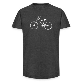 Fahrrad weiß Radfahrer Fahrrad fahren - Long Fit Männer T-Shirt - Anthrazit - Vorne - AI Model Male 185 light (185cm)