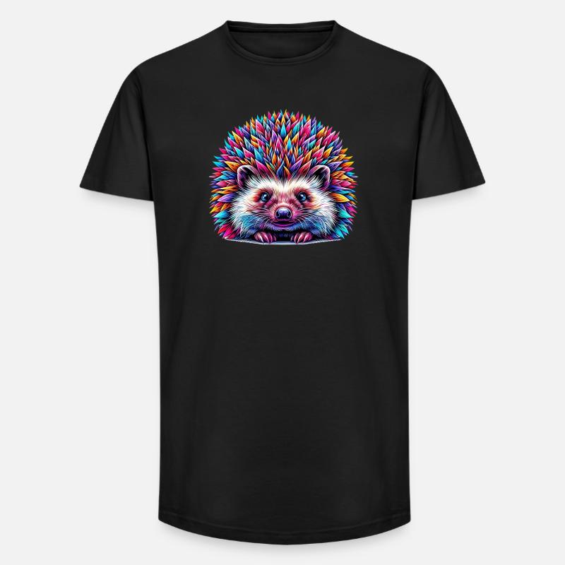 Igel - Long Fit Männer T-Shirt - Schwarz
