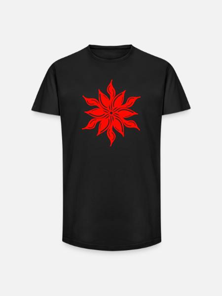 Festive floral splendour - Long Fit Men's T-Shirt - black