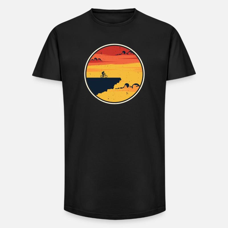 Sunset Cliff Ride - Long Fit Männer T-Shirt - Schwarz