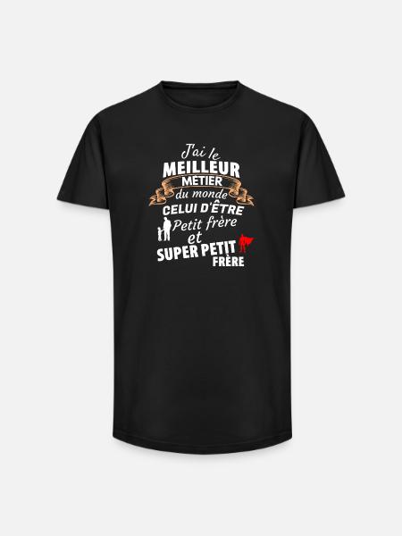 Humorous Quote Brother Super Little - Long Fit Men's T-Shirt - black