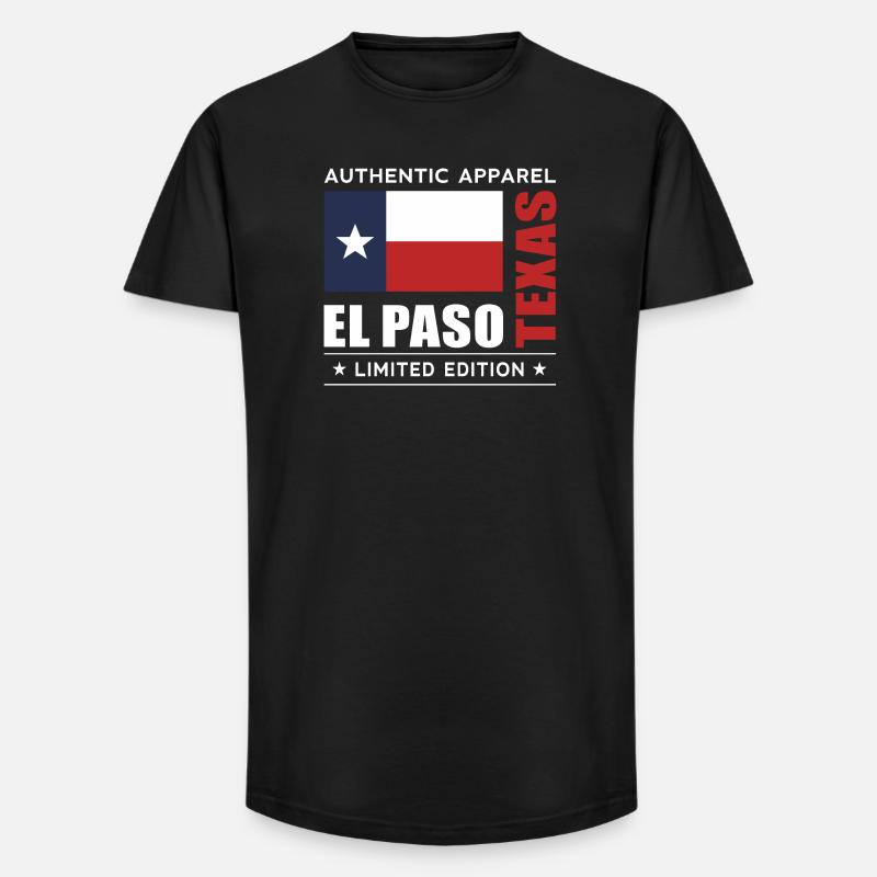 El Paso - Long Fit Männer T-Shirt - Schwarz