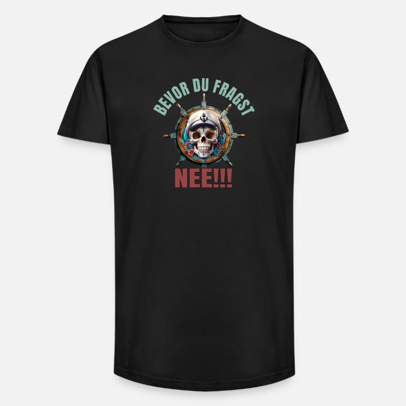 Bevor du fragst - Nee - Long Fit Männer T-Shirt - Schwarz