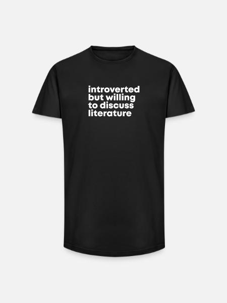 littérature - T-shirt coupe longue homme - noir