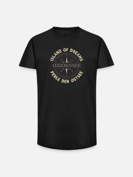 Island of Dreams - Hiddensee - Long Fit Männer T-Shirt - Schwarz