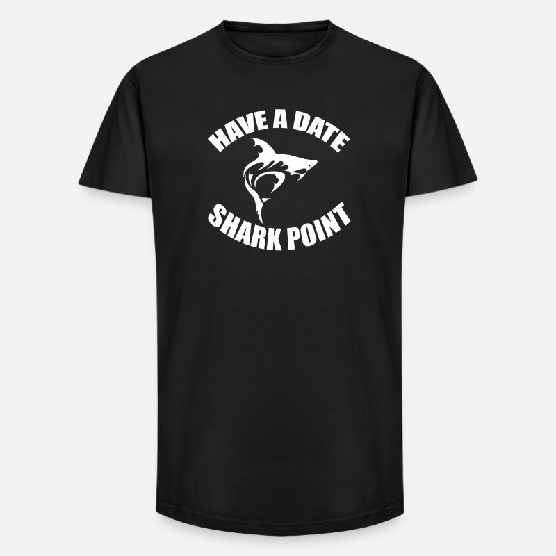 HAVE A DATE - SHARK POINT - Long Fit Männer T-Shirt - Schwarz