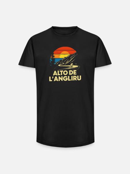 Alto de L'Angliru Cycling Spain - Long Fit Men's T-Shirt - black