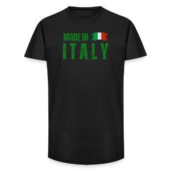 Made in Italy, Italian pride - Long Fit Men's T-Shirt - black - Front - AI Model Male 185 light (185cm)