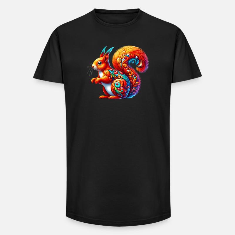 Eichhörnchen - Long Fit Männer T-Shirt - Schwarz