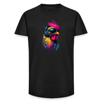Chicken Chicken Hen Farm Farmer Cute Chickens - Long Fit Men's T-Shirt - black - Front - AI Model Male 185 light (185cm)