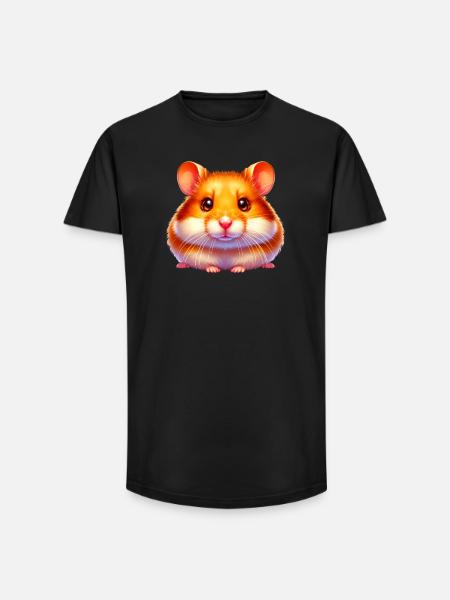 Hamster - Long Fit Men's T-Shirt - black