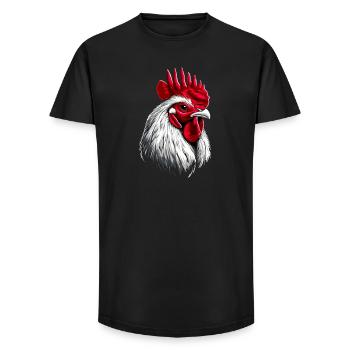 Rooster Chicken Daddy Chicken Coop Dad Farmer Chickens - Long Fit Men's T-Shirt - black - Front - AI Model Male 185 light (185cm)