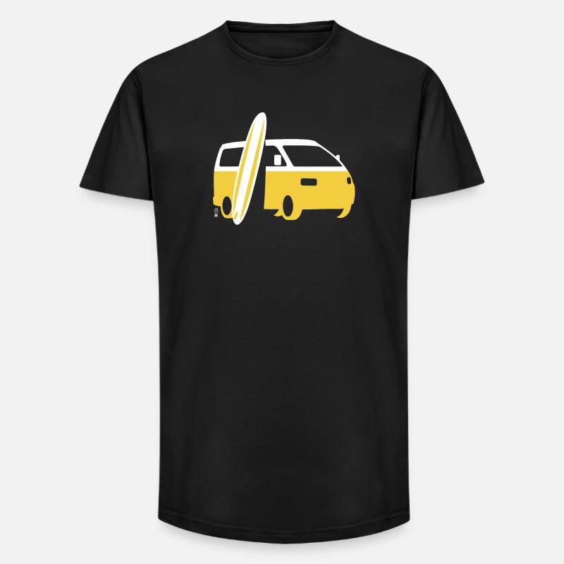 Vanlife & Surf - Long Fit Men's T-Shirt - black