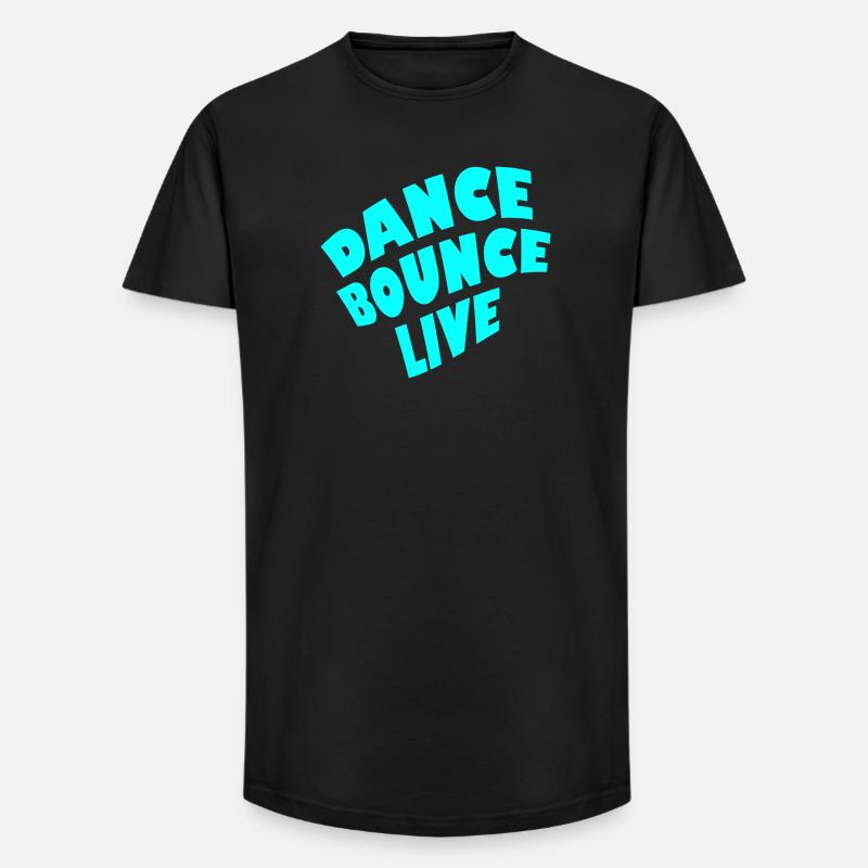 dance bounce live - Long Fit Männer T-Shirt - Schwarz