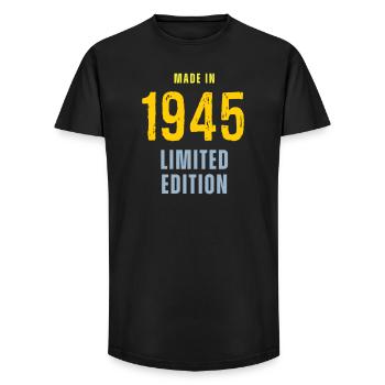 Made in 1945, limited edition - Long Fit Men's T-Shirt - black - Front - AI Model Male 185 light (185cm)