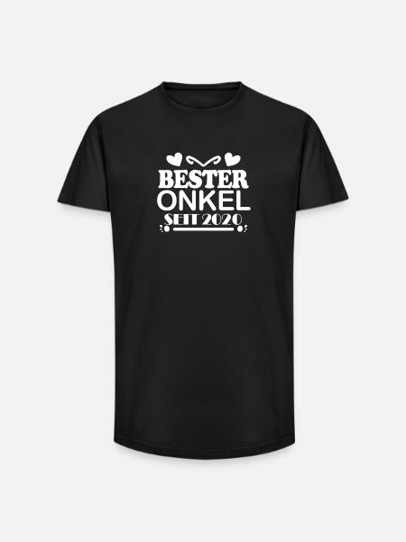 Bester Onkel seit 2020 - Long Fit Männer T-Shirt - Schwarz