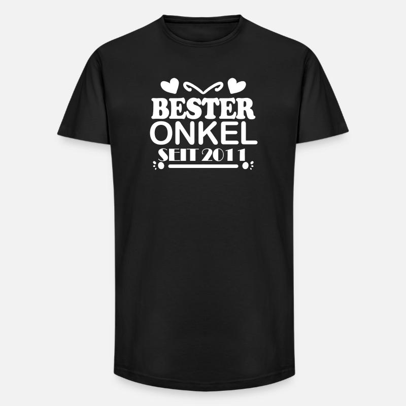 Best uncle since 2011 - Long Fit Men's T-Shirt - black