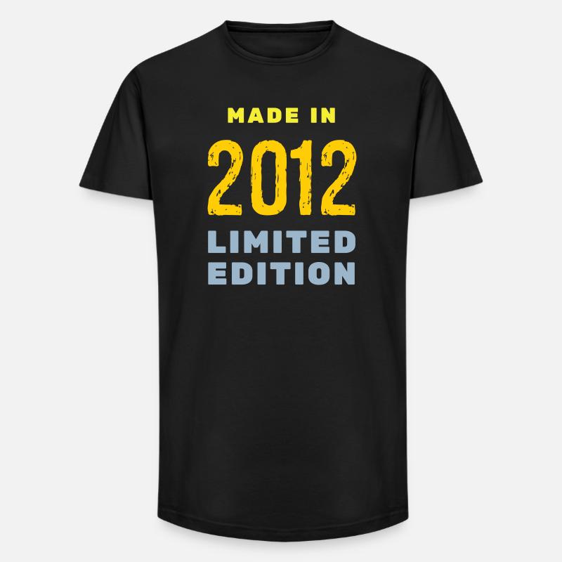 2012 - Long Fit Männer T-Shirt - Schwarz