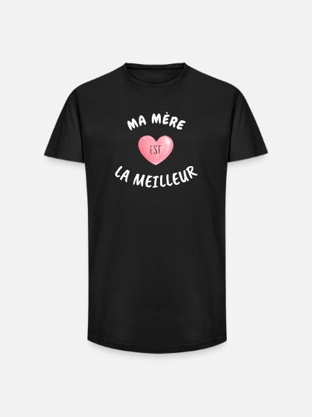 My Mother Is The Best - Long Fit Men's T-Shirt - black