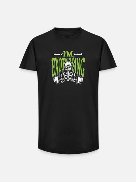 I m exorcising - Long Fit Männer T-Shirt - Schwarz