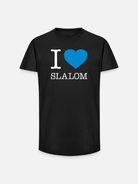 J’ADORE LE SLALOM - T-shirt coupe longue homme - noir