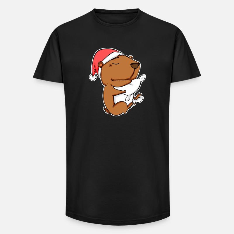 Capybara Wasserschwein Geschenk - Long Fit Männer T-Shirt - Schwarz