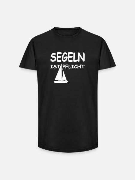 Segeln - Long Fit Männer T-Shirt - Schwarz