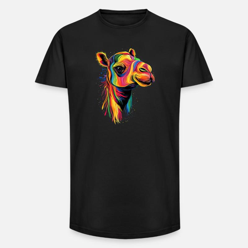 Kamel Dromedar Trampeltier Camel Geschenk Kamele - Long Fit Männer T-Shirt - Schwarz