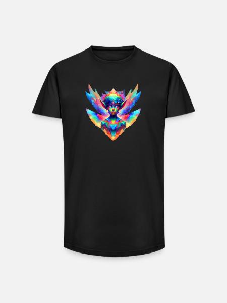 Elfe (01) - T-shirt coupe longue homme - noir