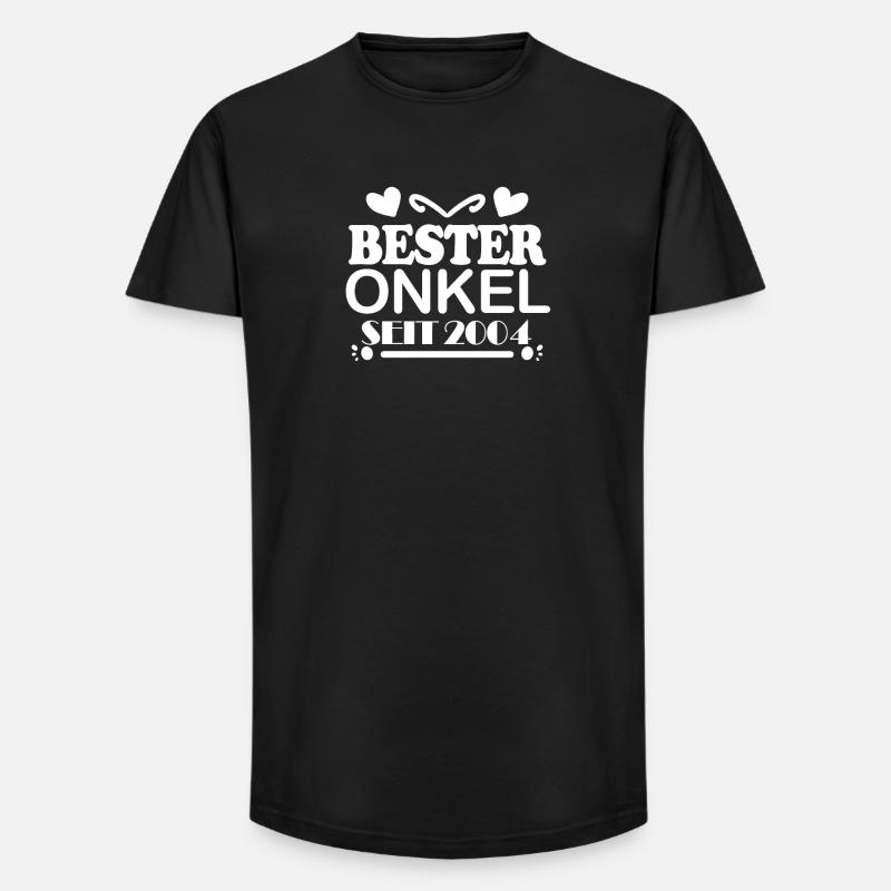 Bester Onkel seit 2004 - Long Fit Männer T-Shirt - Schwarz