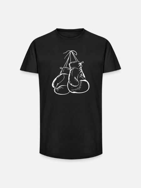 Hanging Boxing Gloves Art - Long Fit Men's T-Shirt - black
