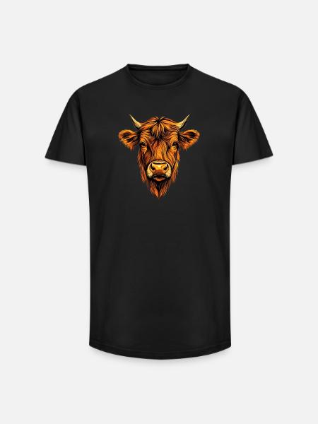 mucca allevatore manzo latte vegano vitello mucca mucche da fattoria mucche - T-shirt uomo a vestibilità lunga - nero