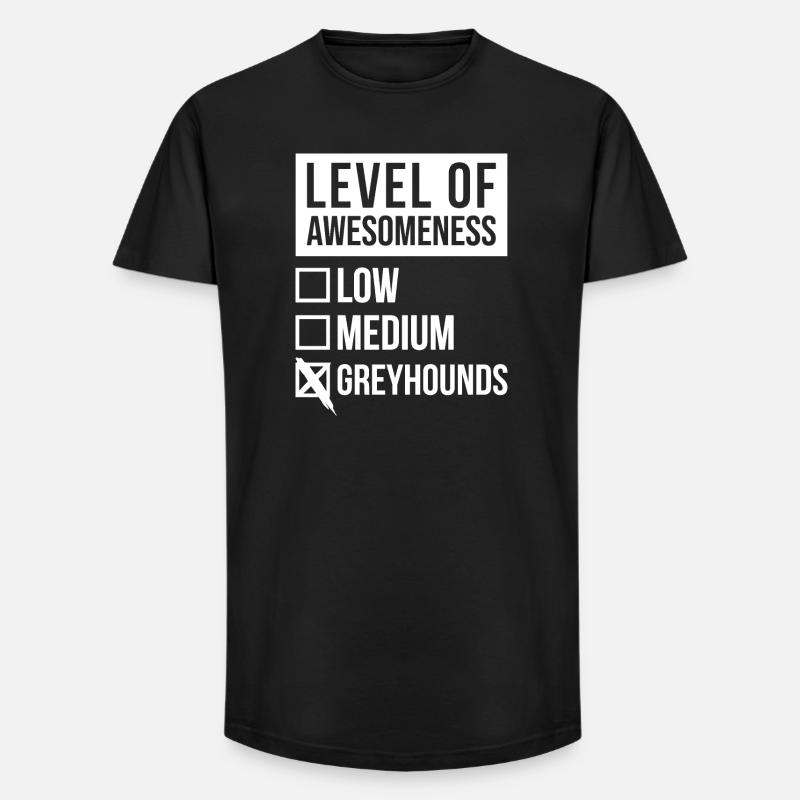 Windhund - Long Fit Männer T-Shirt - Schwarz
