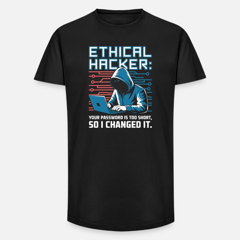 Ethischer Hacker - Long Fit Männer T-Shirt - Schwarz