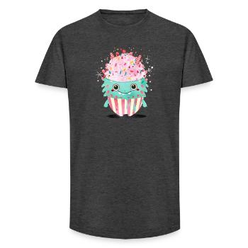 Niedliches Cupcake-Monster – Süß und verspielt - Long Fit Männer T-Shirt - Anthrazit - Vorne - AI Model Male 185 light (185cm)