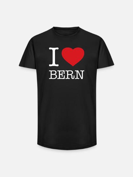 J’ADORE BERNE - T-shirt coupe longue homme - noir