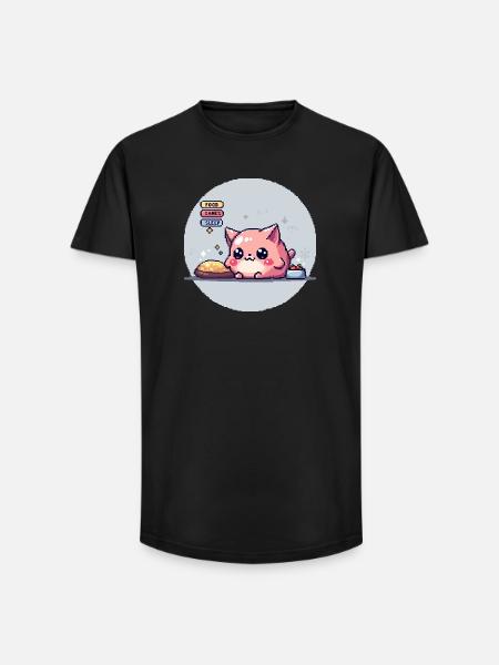 Pixel Pet - Retro Gaming - Long Fit Männer T-Shirt - Schwarz