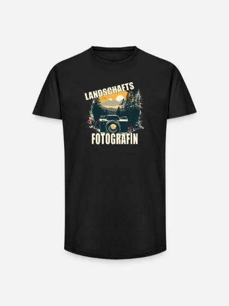 Landschafts Fotografin - Long Fit Männer T-Shirt - Schwarz