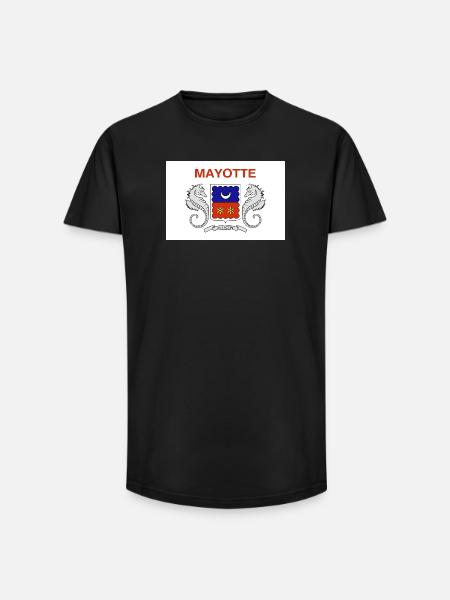 Mayotte - Long Fit Men's T-Shirt - black