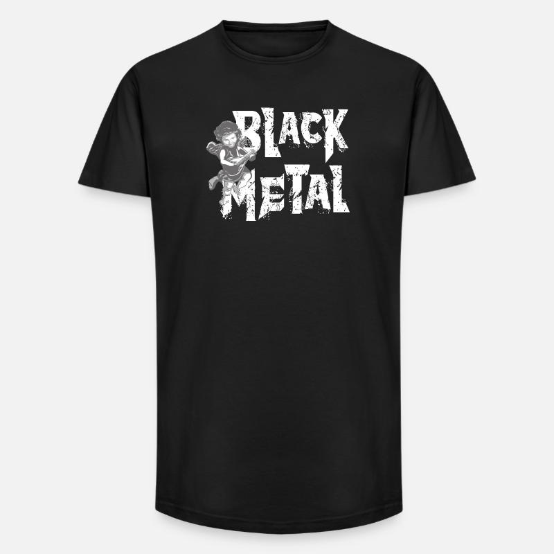 BLACK METAL - Long Fit Männer T-Shirt - Schwarz