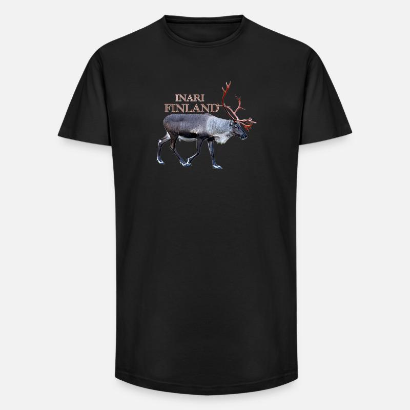 Inari - Long Fit Männer T-Shirt - Schwarz