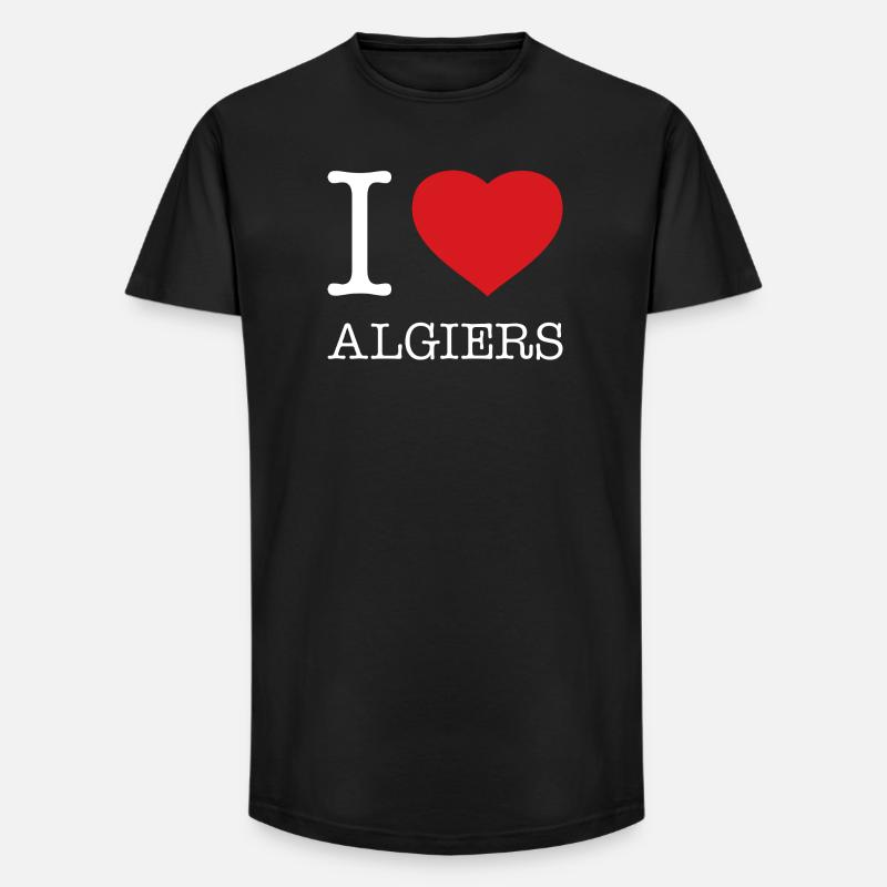 J’ADORE ALGER - T-shirt coupe longue homme - noir