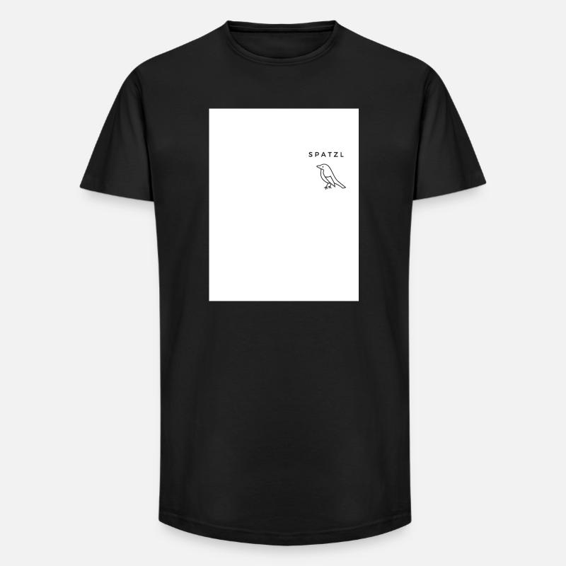 Spatzl - Long Fit Männer T-Shirt - Schwarz