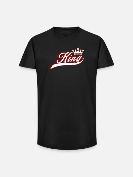 Königin Paar Krone - Long Fit Männer T-Shirt - Schwarz