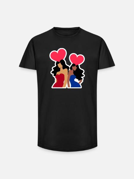 Galentine's Day 2026 Mädchen - Long Fit Männer T-Shirt - Schwarz