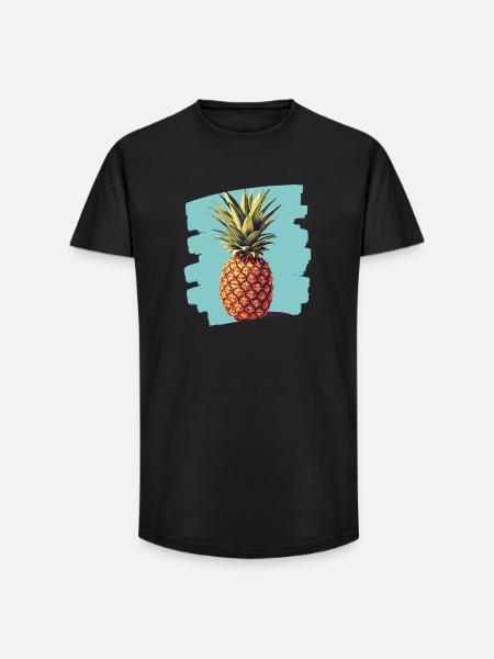 Pineapple 3 png - Long Fit Men's T-Shirt - black